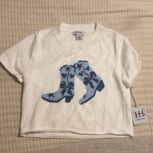 Haute Hippie Cream Knit Top